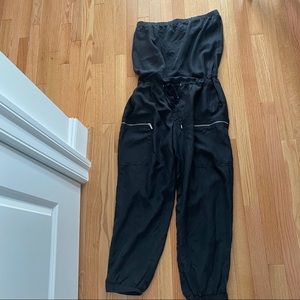 Michael Kors strapless jumpsuit navy blue Large